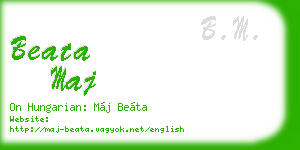 beata maj business card